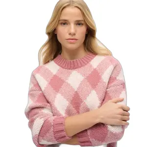Diamond pattern jumper for women Superdry image-4
