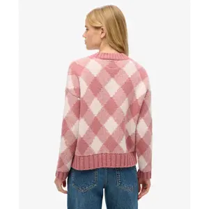 Diamond pattern jumper for women Superdry image-3