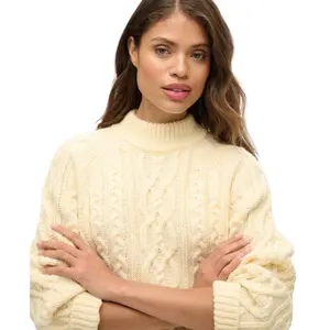 Twisted chimney knit collar for women Superdry image-3