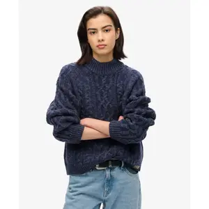 Twisted chimney knit collar for women Superdry image-1