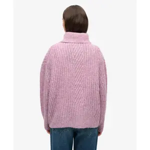 Sweater côtelé escovado com decote amplo feminino Superdry image-3