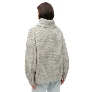 Sweater côtelé escovado com decote amplo feminino Superdry image-3