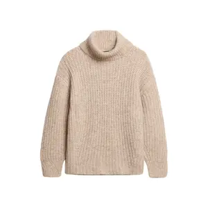 Brushed ribbed jumper with wide neckline for women Superdry image-0