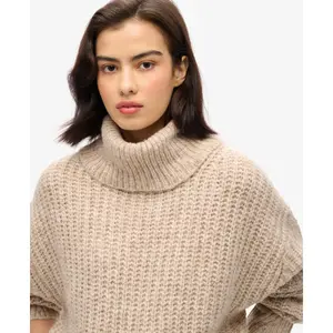 Brushed ribbed jumper with wide neckline for women Superdry image-4