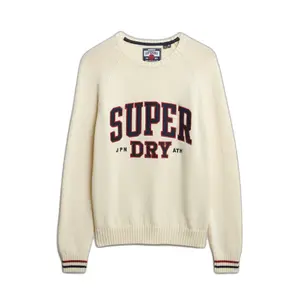 Women's soft knit printed crew neck jumper Superdry image-0