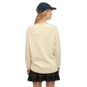 Women's soft knit printed crew neck jumper Superdry image-3