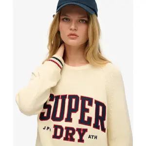 Women's soft knit printed crew neck jumper Superdry image-4