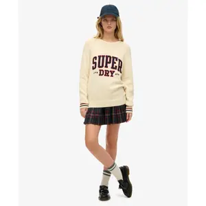 Women's soft knit printed crew neck jumper Superdry image-2