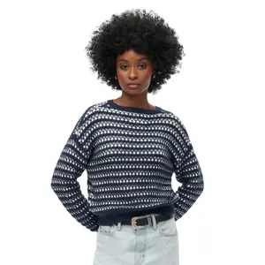 Maglione a righe in crochet donna Superdry image-1