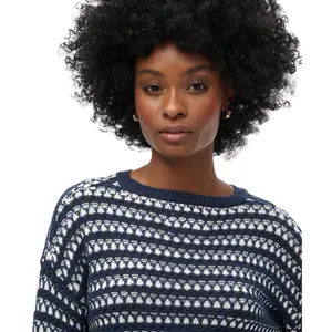 Maglione a righe in crochet donna Superdry image-4