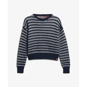 Maglione a righe in crochet donna Superdry image-0