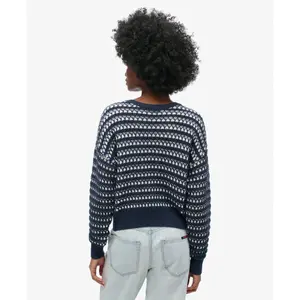 Maglione a righe in crochet donna Superdry image-3