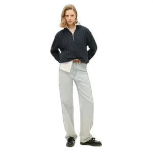 Jersey de rugby de punto con cuello alto para mujer Superdry image-3