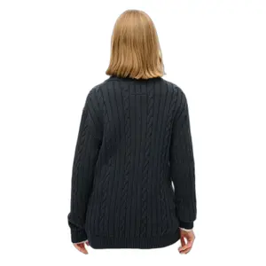 Jersey de rugby de punto con cuello alto para mujer Superdry image-4