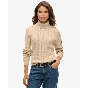 Jersey ample de punto con cuello redondo para mujer Superdry image-1