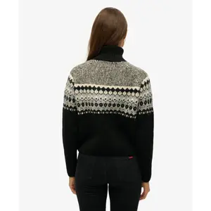 Women’s roll-neck jacquard jumper Superdry image-3