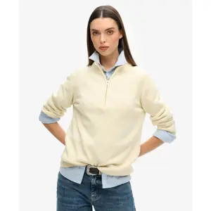 Klassischer Pulli mit Reißverschlusskragen aus Baumwolle für Frauen Superdry image-1