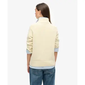 Klassischer Pulli mit Reißverschlusskragen aus Baumwolle für Frauen Superdry image-3