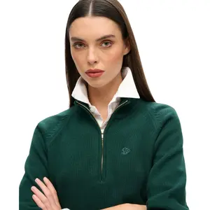 Klassischer Pulli mit Reißverschlusskragen aus Baumwolle für Frauen Superdry image-4