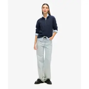 Klassischer Pulli mit Reißverschlusskragen aus Baumwolle für Frauen Superdry image-2