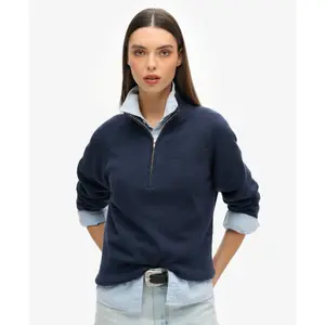 Klassischer Pulli mit Reißverschlusskragen aus Baumwolle für Frauen Superdry image-1