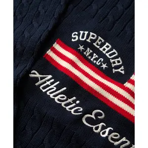 Women's oversized cable knit jumper Superdry Flag image-1