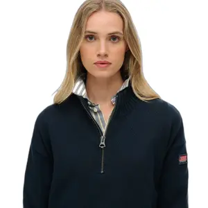 Halvdragkedja tröja i stickad med krage för kvinna Superdry image-5