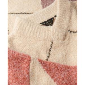 Pull oversize à col V et motif losanges femme Superdry image-1