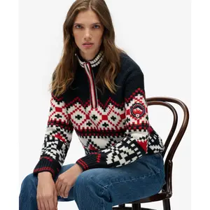 Halv damtröja Superdry Intarsia image-3