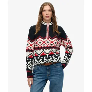 Halv damtröja Superdry Intarsia image-4