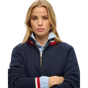 Maglione con zip e bordino donna Superdry image-4