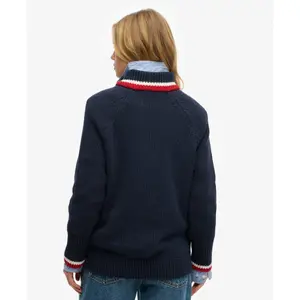 Maglione con zip e bordino donna Superdry image-3