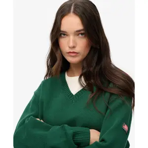 Oversized V-neck jumper for women Superdry image-5