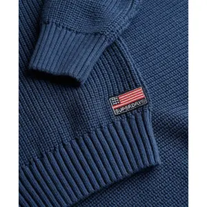 Sweater de malha canelada casual feminino Superdry image-1