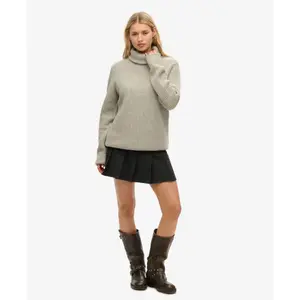 Oversized polo med hög krage för kvinnor Superdry The Merchant Store image-2