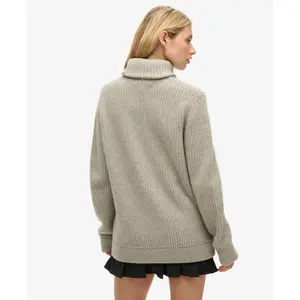 Oversized polo med hög krage för kvinnor Superdry The Merchant Store image-3