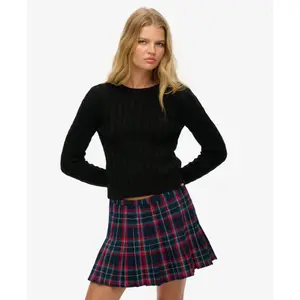 Pull à torsades fines essentials col rond femme Superdry image-1