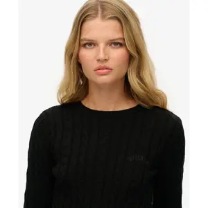 Pull à torsades fines essentials col rond femme Superdry image-4