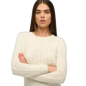 Pull à torsades fines essentials col rond femme Superdry image-4