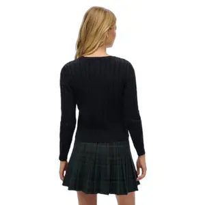 Pull à torsades fines essentials col rond femme Superdry image-3