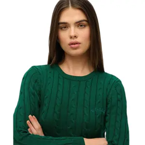 Pull à torsades fines essentials col rond femme Superdry image-4