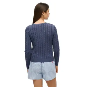 Fine twist cable knit jumper essential round neck women Superdry image-3