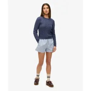 Fine twist cable knit jumper essential round neck women Superdry image-1