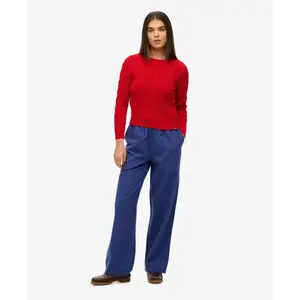 Pull à torsades fines essentials col rond femme Superdry image-2