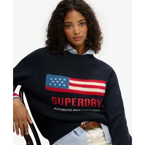 Pullover mit Rundhalsausschnitt Damen Superdry Americana image-4
