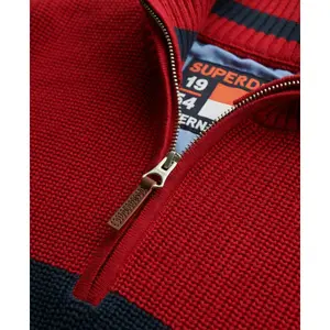 Striped jumper with a zip collar Superdry Classic image-5