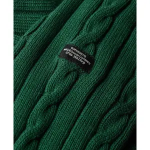 Classic twisted knit oversized cotton jumper for women Superdry image-5