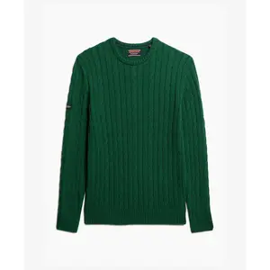 Classic twisted knit oversized cotton jumper for women Superdry image-0