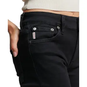 Jeans skinny donna a vita media in cotone bio Superdry Vintage image-2