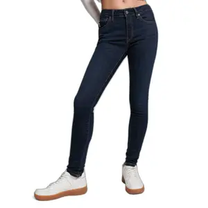 Jeans skinny a vita media da donna in cotone bio Superdry image-1